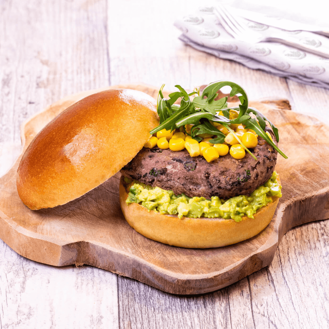 veggie-brioche-burger-red-beans-avocado