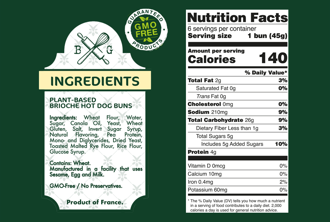 brioche-hot-dog-buns-plant-based-ingredients