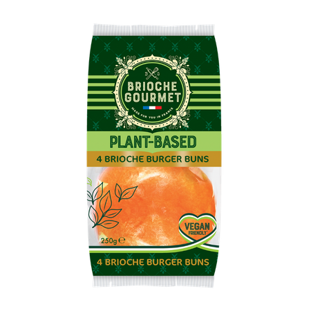 Plant-Based Brioche Burger Buns, 4 Pack