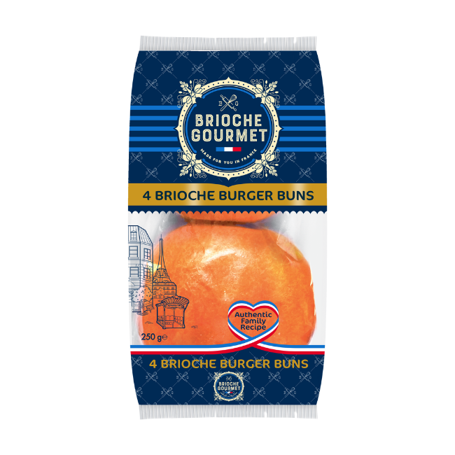 Brioche Burger Buns, 4 Pack