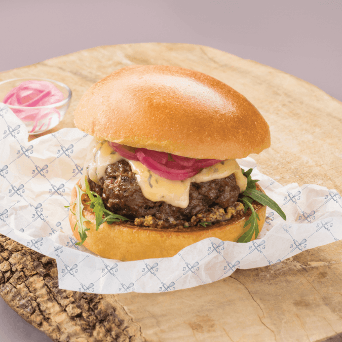 Blue Cheese Brioche Burgers