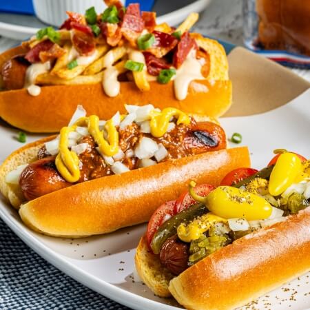 Fully Loaded Hot Dog Trio