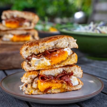 Brioche bacon & egg butty
