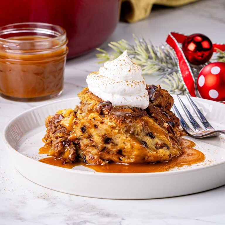 Eggnog-Chocolate Chip Bread Pudding